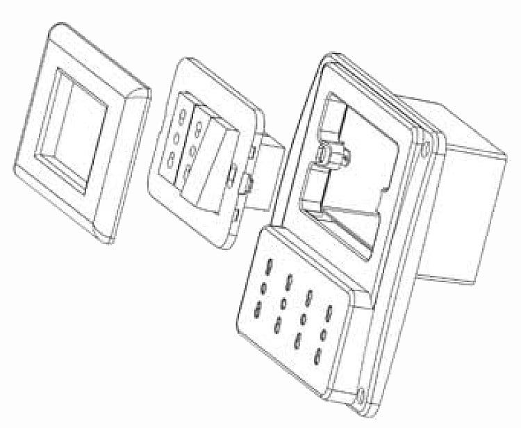 Multipresa da Parete 3 Posti Schuko Nero - Rosi IUPS-PCP-3ESBK