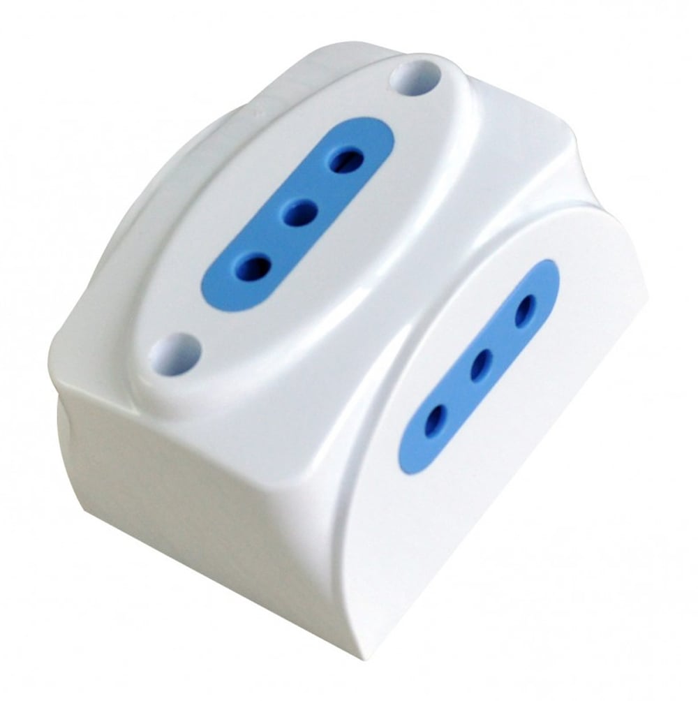 Presa tripla 10A 2P+T da muro bianco - Techly IUPS-PCP-3I10A