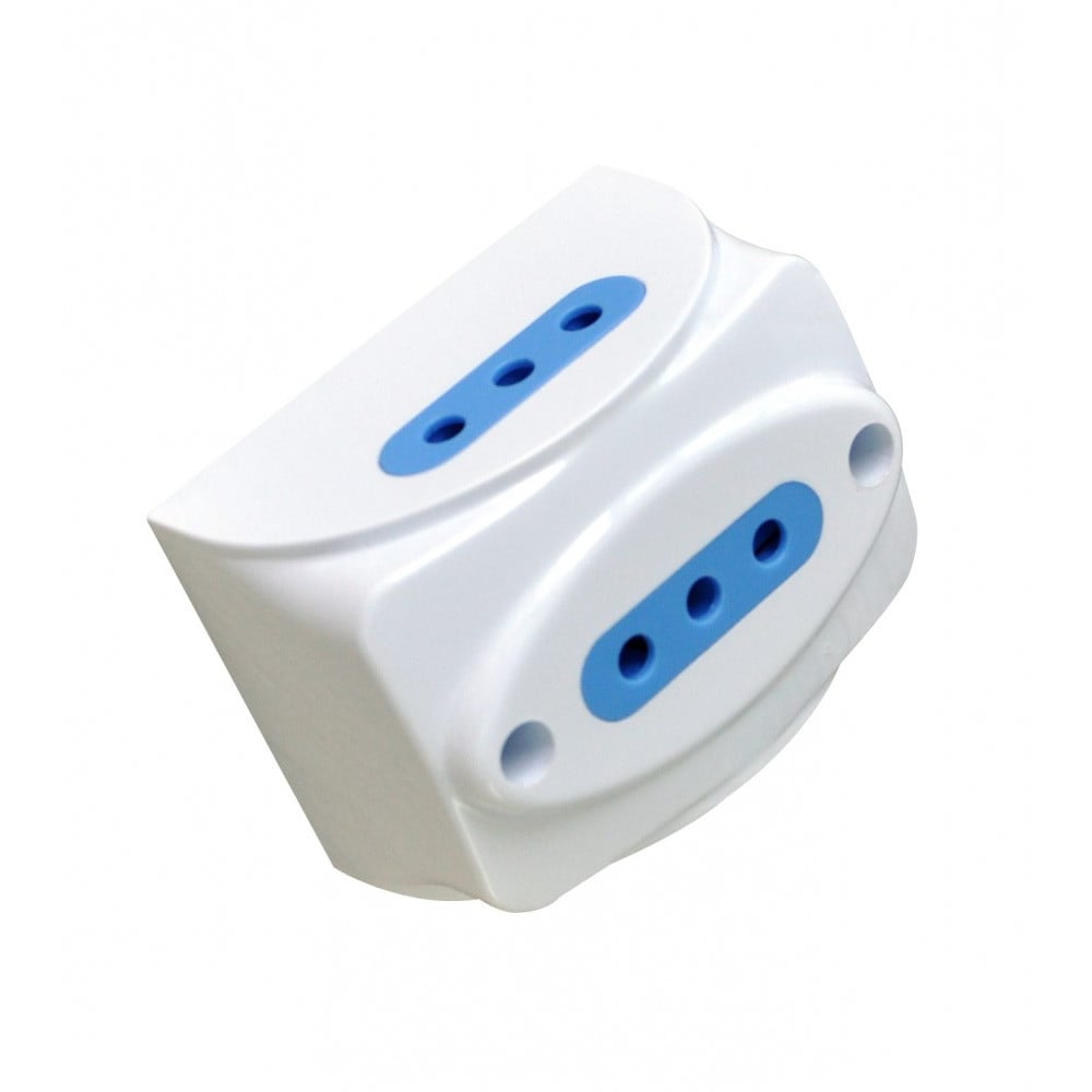 Presa tripla 10A 2P+T da muro bianco - Techly IUPS-PCP-3I10A
