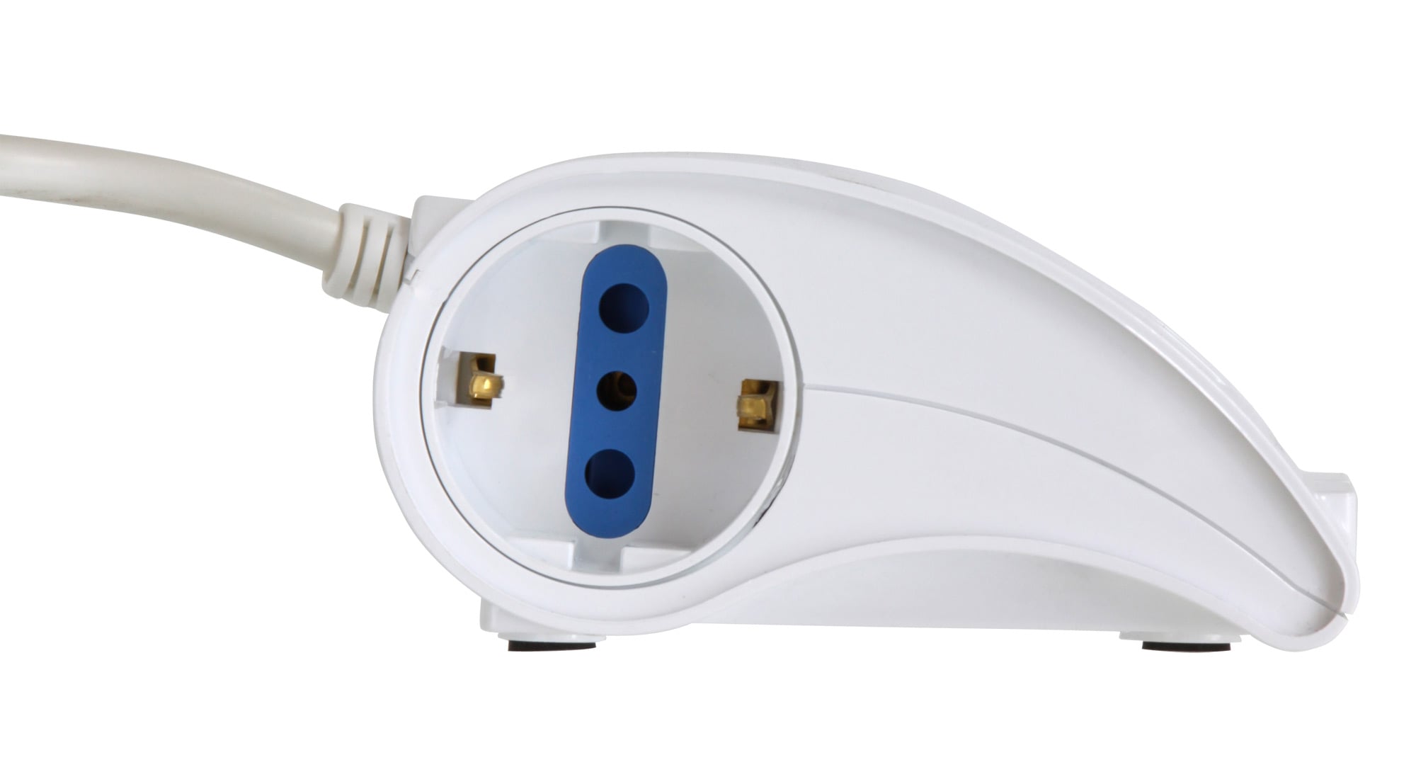 Multipresa da Tavolo 4 prese Italiane Bipasso 2 Schuko e 2 USB Bianca - Techly IUPS-PCP-4UDESK2
