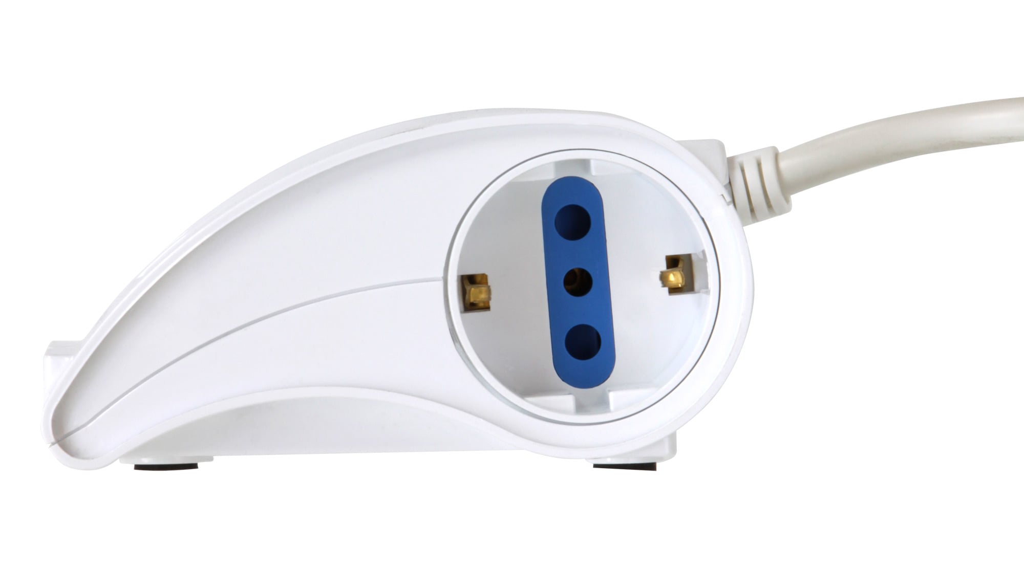 Multipresa da Tavolo 4 prese Italiane Bipasso 2 Schuko e 2 USB Bianca - Techly IUPS-PCP-4UDESK2