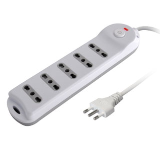 Presa Multipla 5 Posti Italiana Bipasso Spina 10A - Techly IUPS-PCP-5BI10A