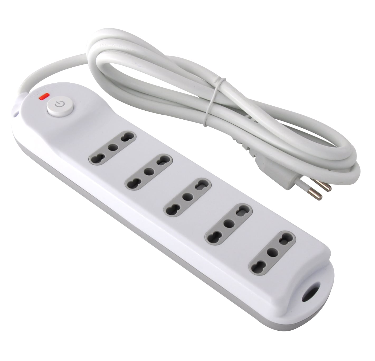 Presa Multipla a 5 Posti Italiana Bipasso Spina 10A - Techly IUPS-PCP-5BI10A