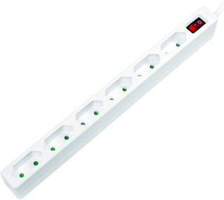 6 Multi-spoke Posts Design Space Saver White - Logilink IUPS-PCP- 6 EWH