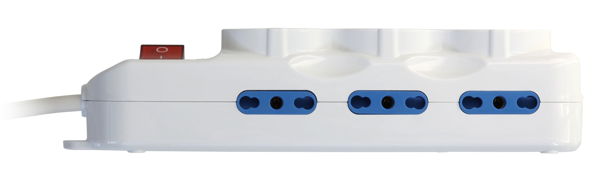 Multipresa 6 Posti Italiana Bipasso / 3 Schuko con Interruttore - Techly IUPS-PCP-6I3S