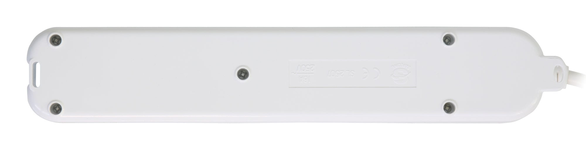 Multipresa 6 Posti Italiana Bipasso con 2 Prese USB Bianca - Techly IUPS-PCP-6I3SU