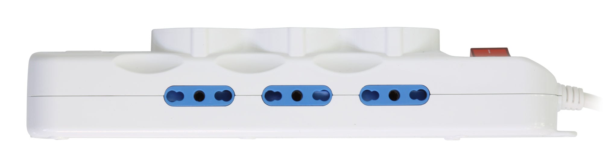 Multipresa 6 Posti Italiana Bipasso con 2 Prese USB Bianca - Techly IUPS-PCP-6I3SU