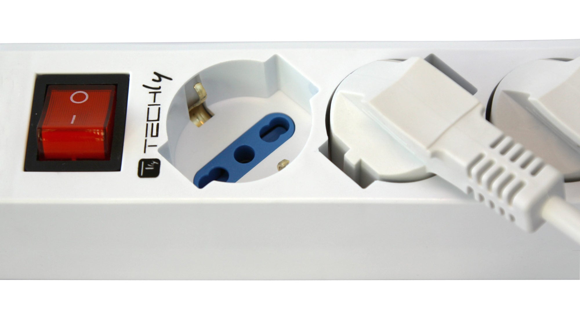 Multipresa 7 Posti Italiana Bipasso / Schuko - Techly IUPS-PCP-7L