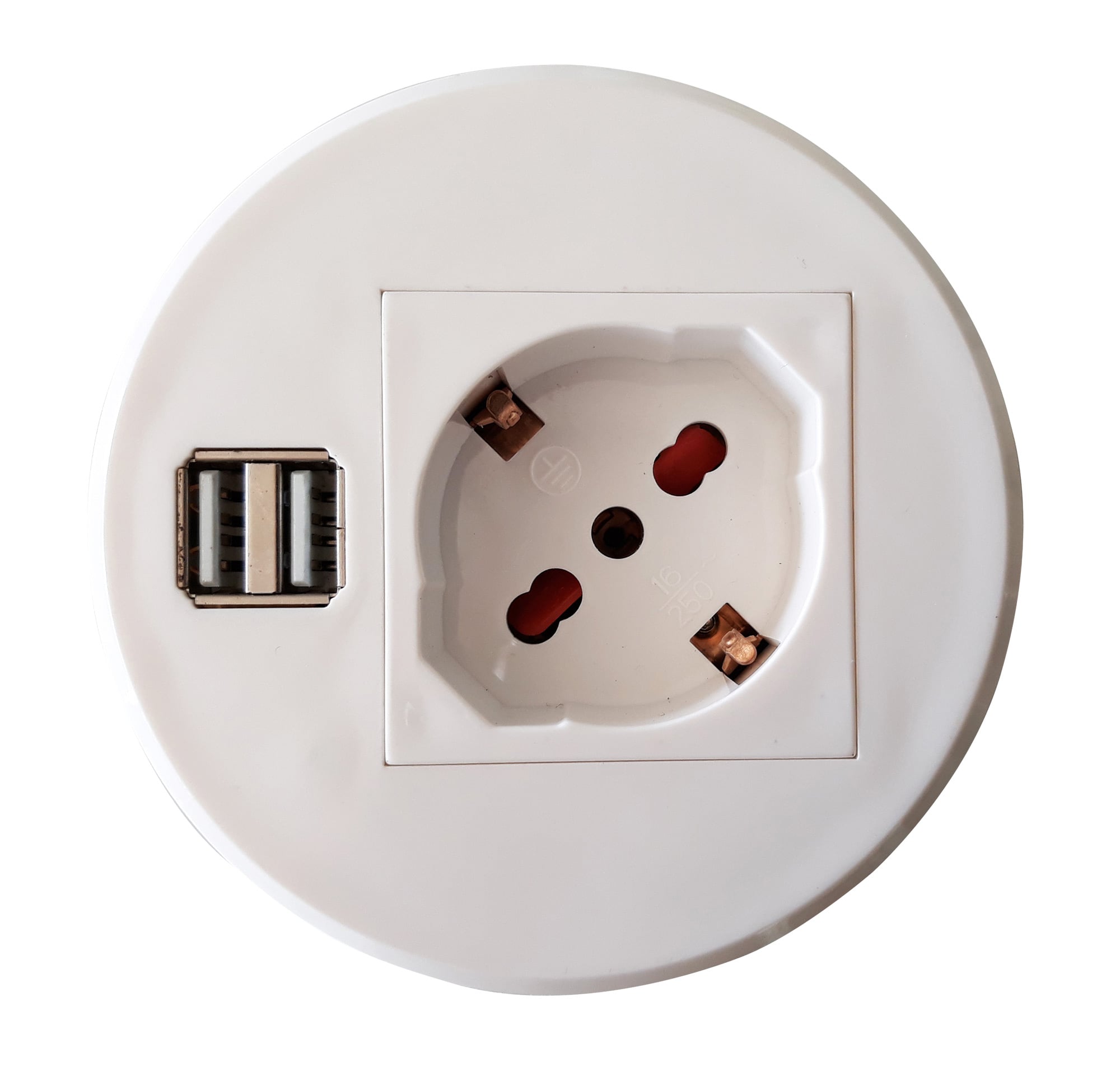 Desk socket with universal socket and USB 2 - Techly IUPS-PCP- 81 U 2 U