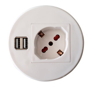 Presa da scrivania ad incasso con presa universale e 2 USB - Techly IUPS-PCP-81U2U