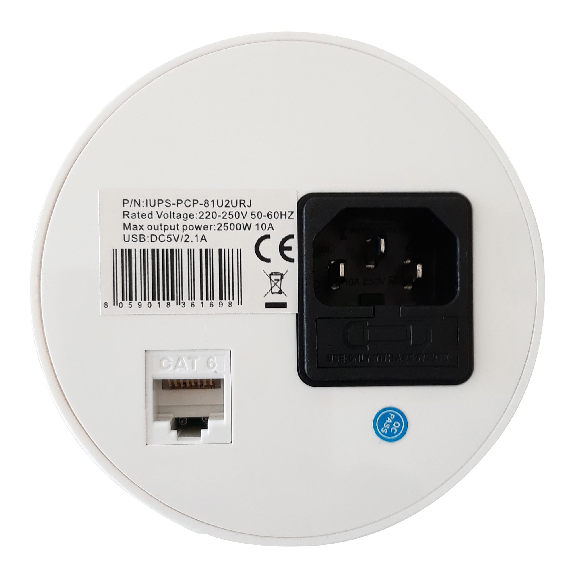 Presa da Scrivania ad Incasso con 2 prese USB e RJ45 con Coperchio - Techly IUPS-PCP-81U2URJ