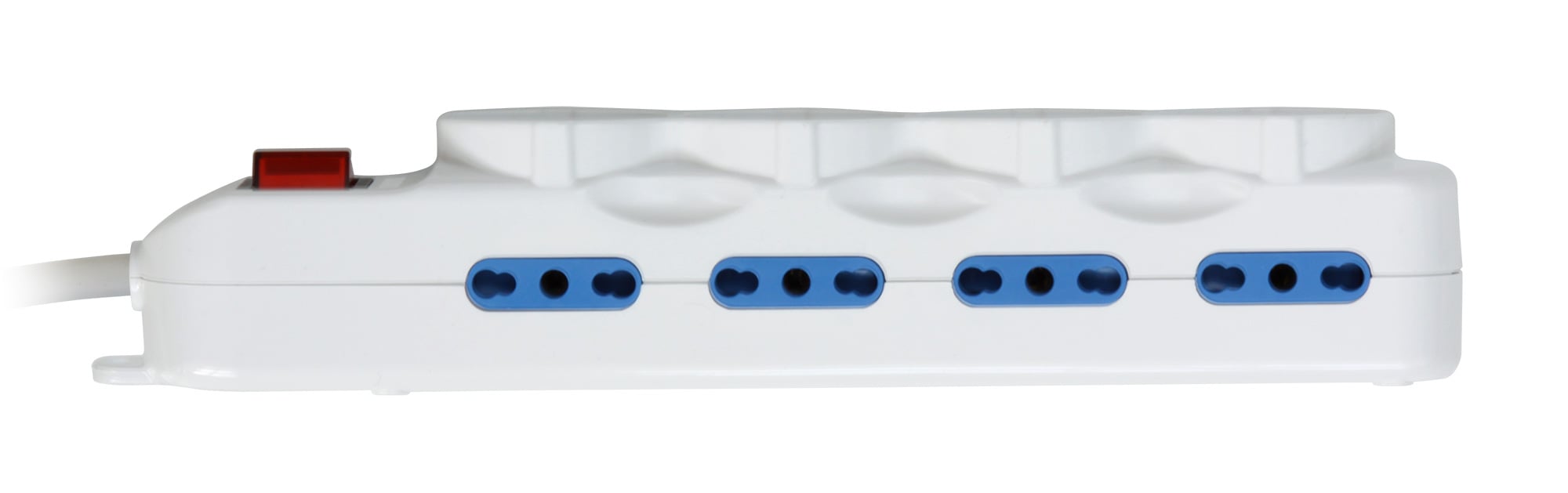 Multipresa 8 Posti Italiana Bipasso / 4 Schuko con Interruttore - Techly IUPS-PCP-8I4S-INT
