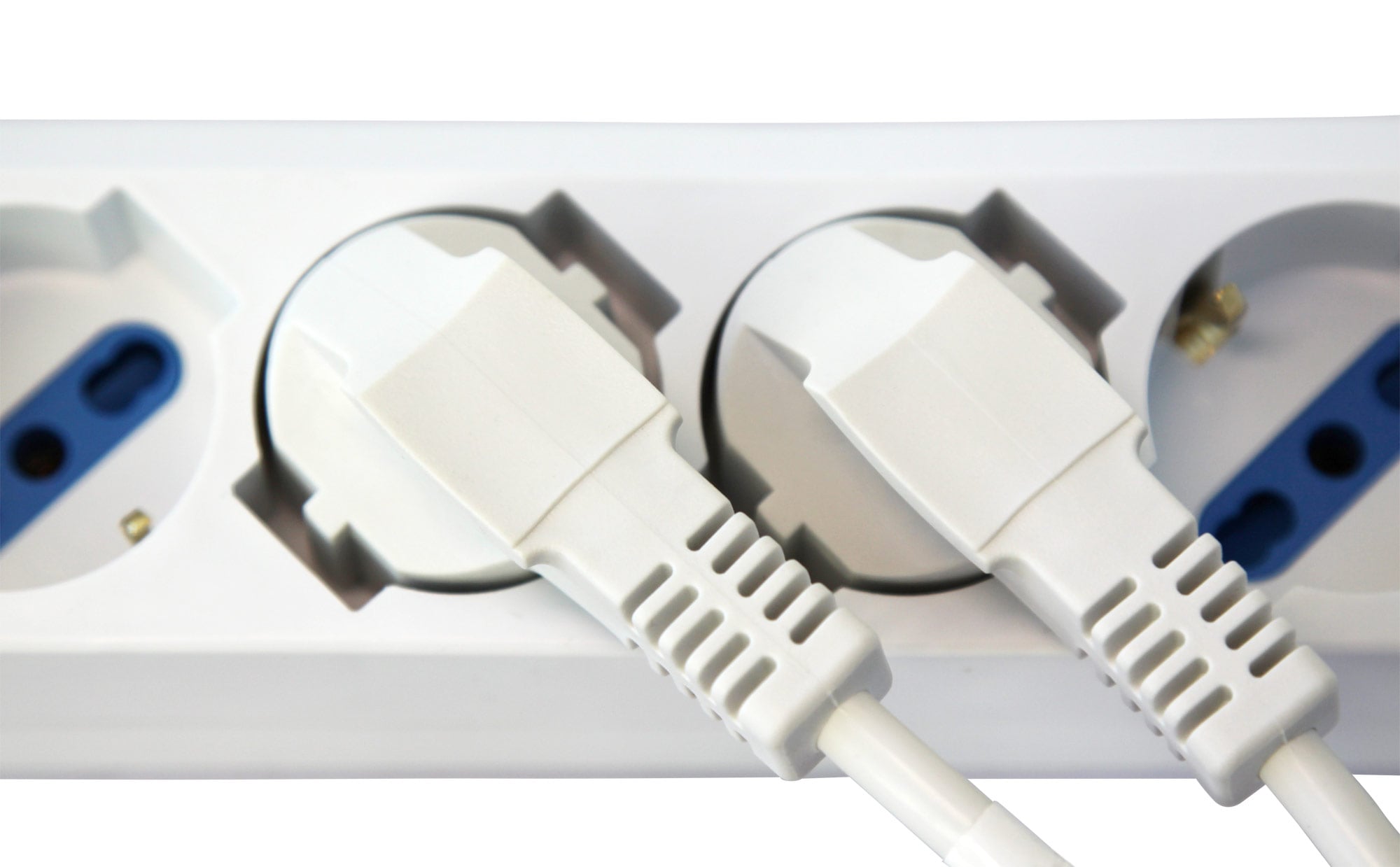 Multipresa 5 Posti Italiana Bipasso / Schuko Spina Angolata - Techly IUPS-PCP-ANG