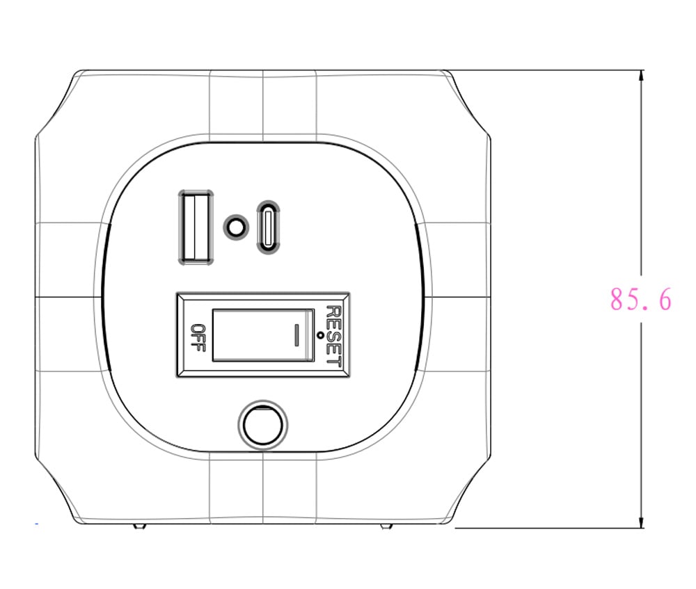 Multipresa a Cubo 4 Posti con USB-A e USB-C™ QC3.0 e Ricarica Wireless - Techly IUPS-PCP-CUBE-W4PUSB