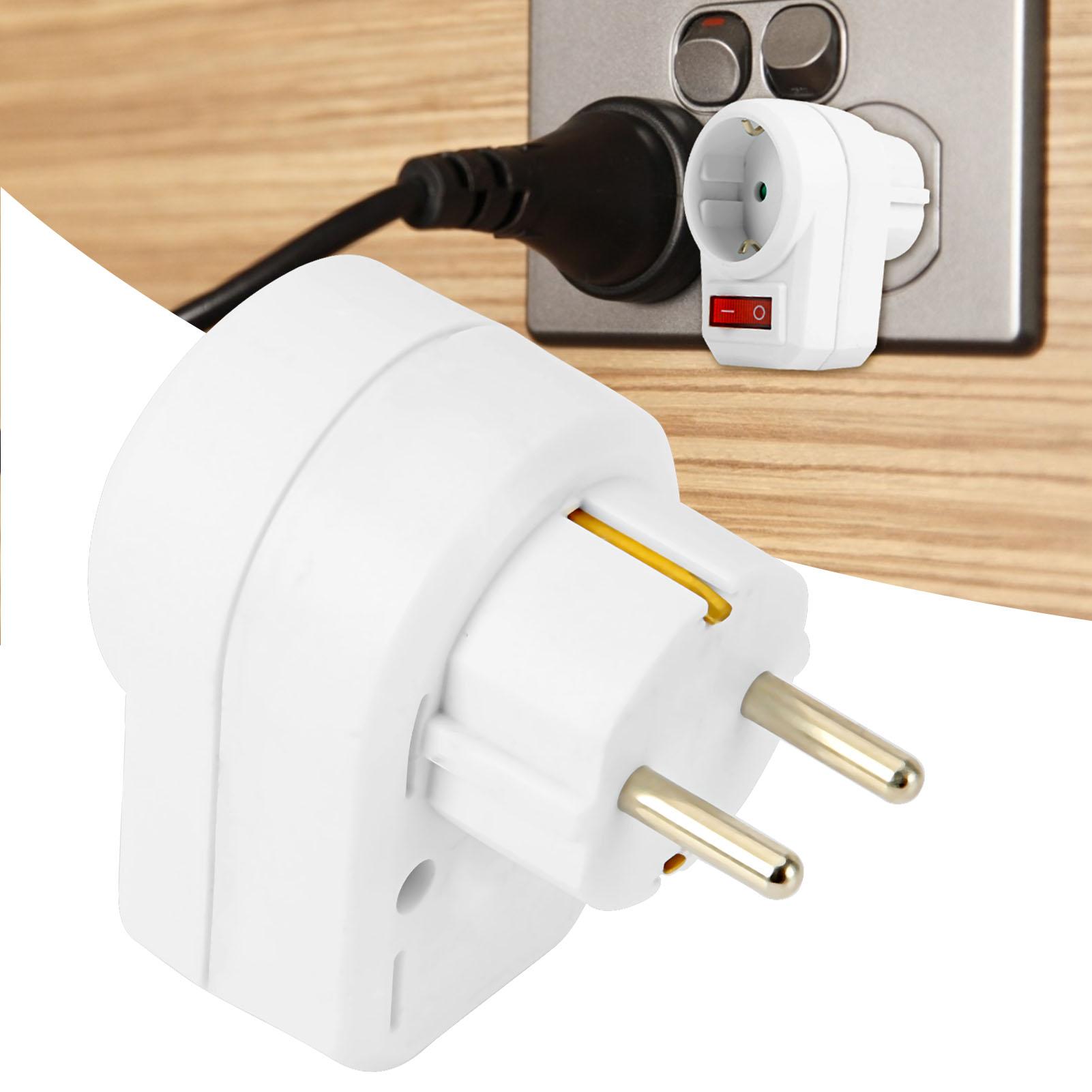 Adattatore con Presa Schuko CEE 7/4 con Interruttore Bianco - Goobay IUPS-PCP-DIS