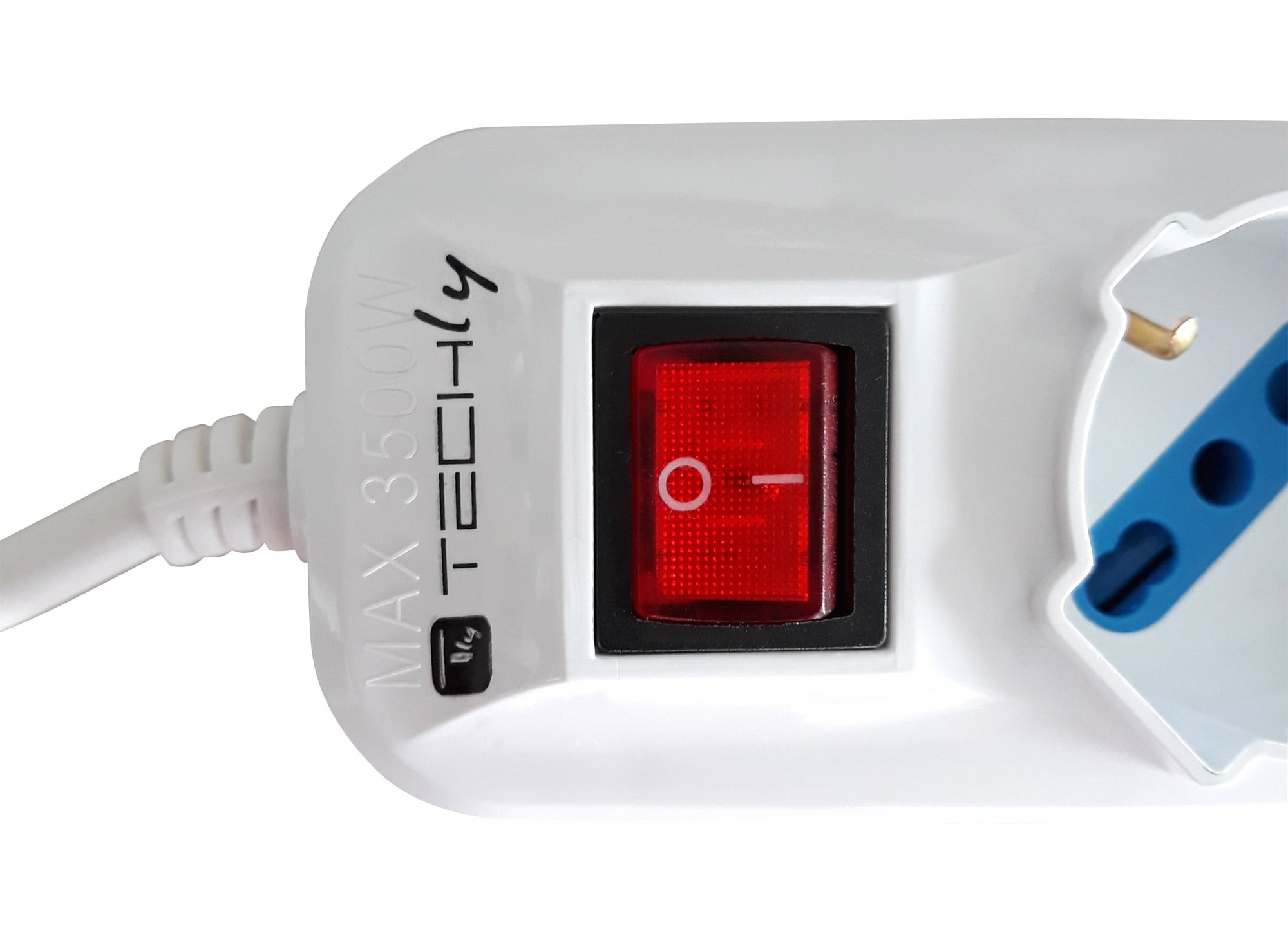 Multipresa 5 Posti Italiana Bipasso con 2 Prese USB - Techly IUPS-PCP-LC2U