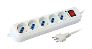 5 Multi-seat Italian seats Bipasso / Schuko Cable 5 m - Techly IUPS-PCP-LC 5