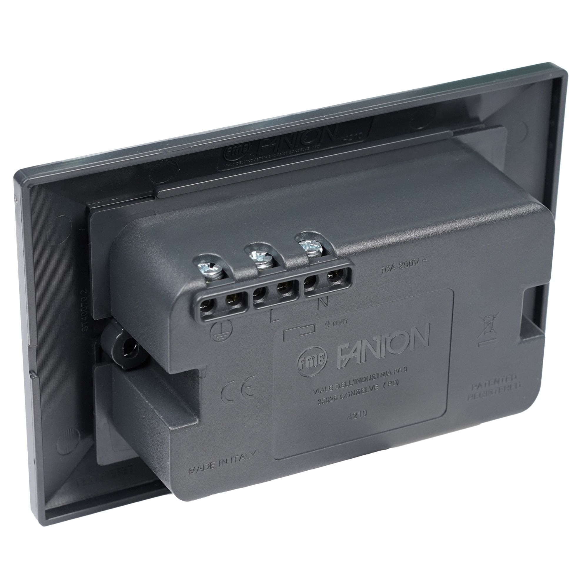 Universal Multi-Stake from Incasso with Double Double-Seat Bipasso Italian Schuko Nero - FME IUPS-PCP-OPEB