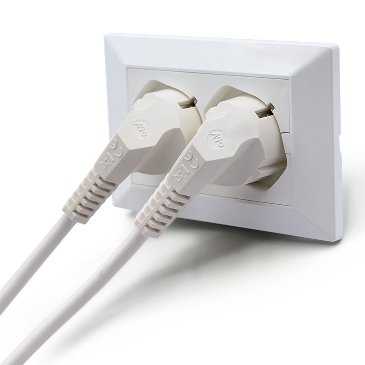 Universal Multi-Stake from Incasso with Double Double-Seat Bipasso Italian Schuko Bianco - FME IUPS-PCP-OPEW