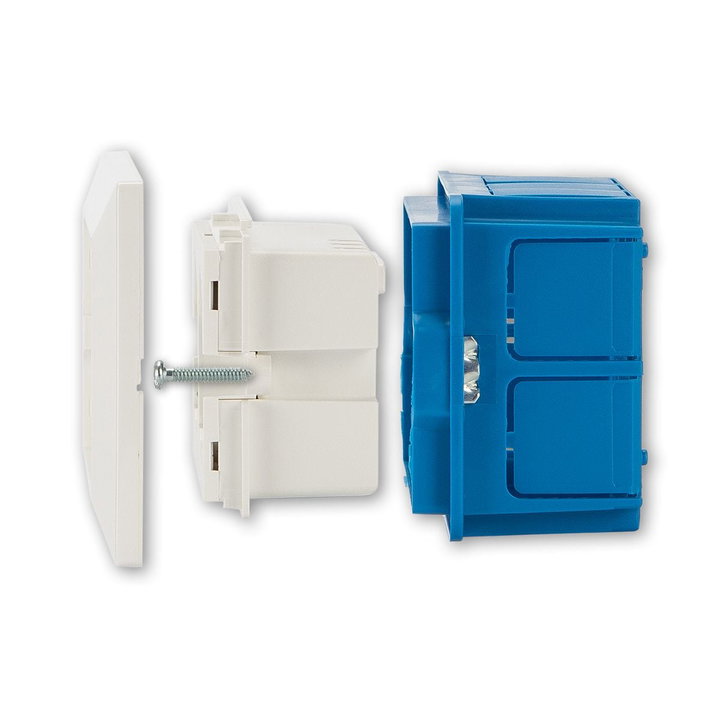 Multipresa Universale da Incasso con Doppia Presa Bipasso Italiana Schuko Bianco - FME IUPS-PCP-OPEW