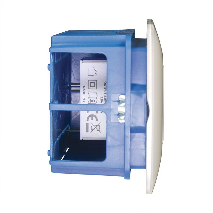 Multipresa Universale da Incasso con Doppia Presa Bipasso Italiana Schuko Bianco - FME IUPS-PCP-OPEW