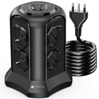 Multipresa da Tavolo a Torretta 8 Prese Italiane/Schuko 2 USB-A 2 USB-C - Techly IUPS-PCP-TOWER02