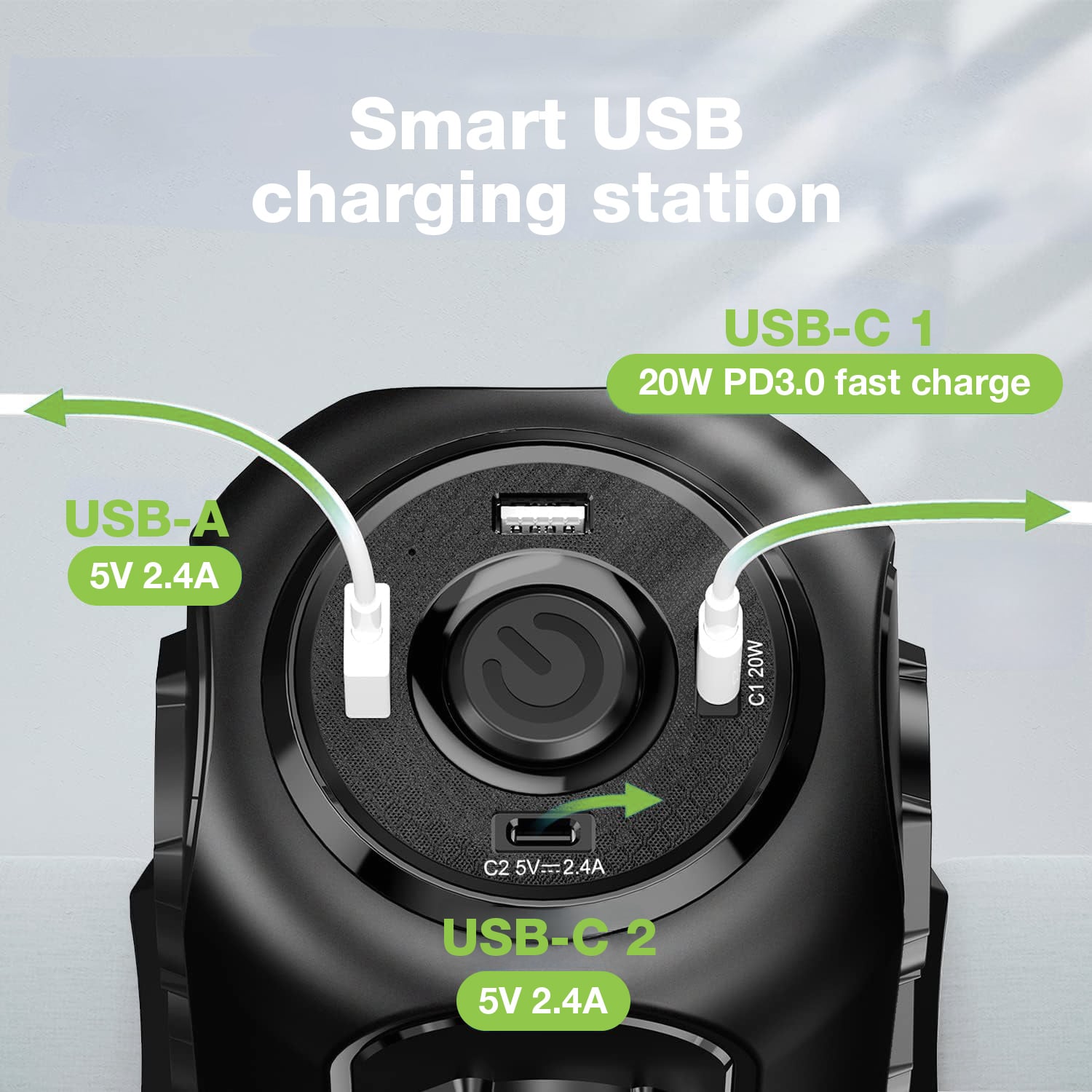 Multipresa da Tavolo a Torretta Salvaspazio 8 Posti Italiana Bipasso / Schuko 2 USB-A e 2 USB-C™ - Techly IUPS-PCP-TOWER02