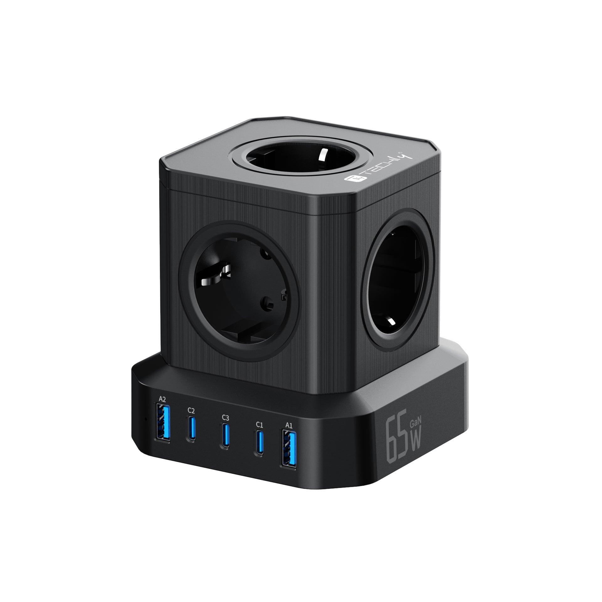 Multipresa da Tavolo USB Cube 5p 2xUSB-A 3xUSB-C™ - Techly IUPS-PCP-TOWER03