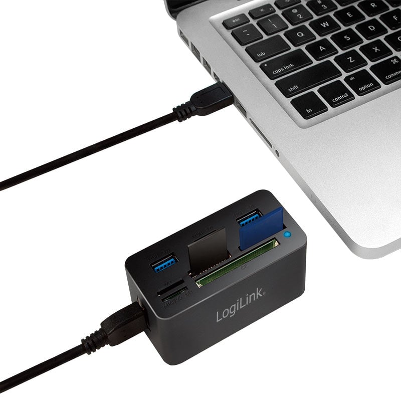 Hub USB 3.2 con lettore di schede di memoria - Logilink IUSB-CARD-042