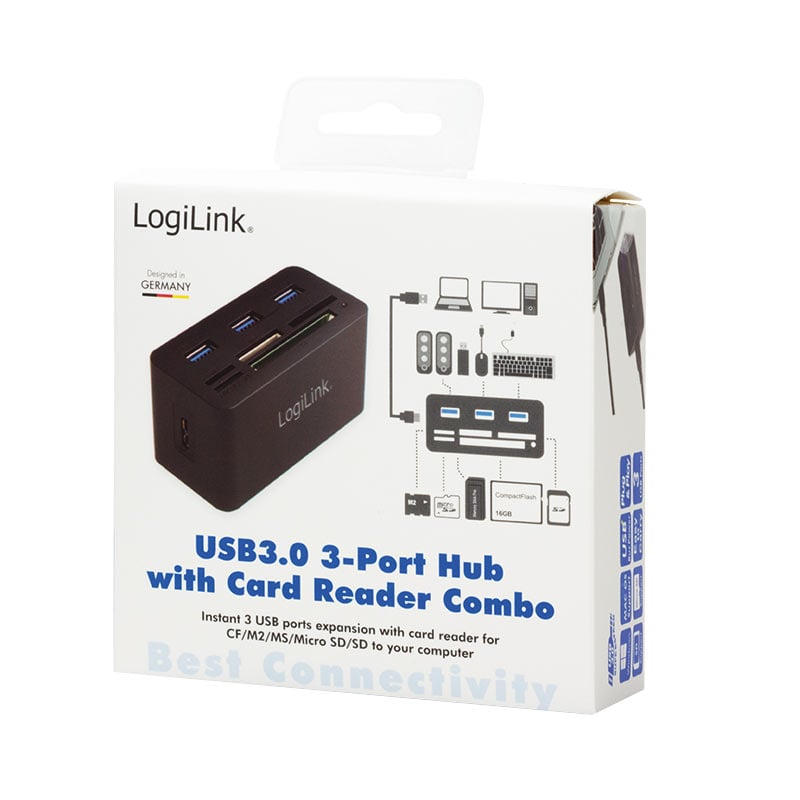 Hub USB 3.2 con lettore di schede di memoria - Logilink IUSB-CARD-042