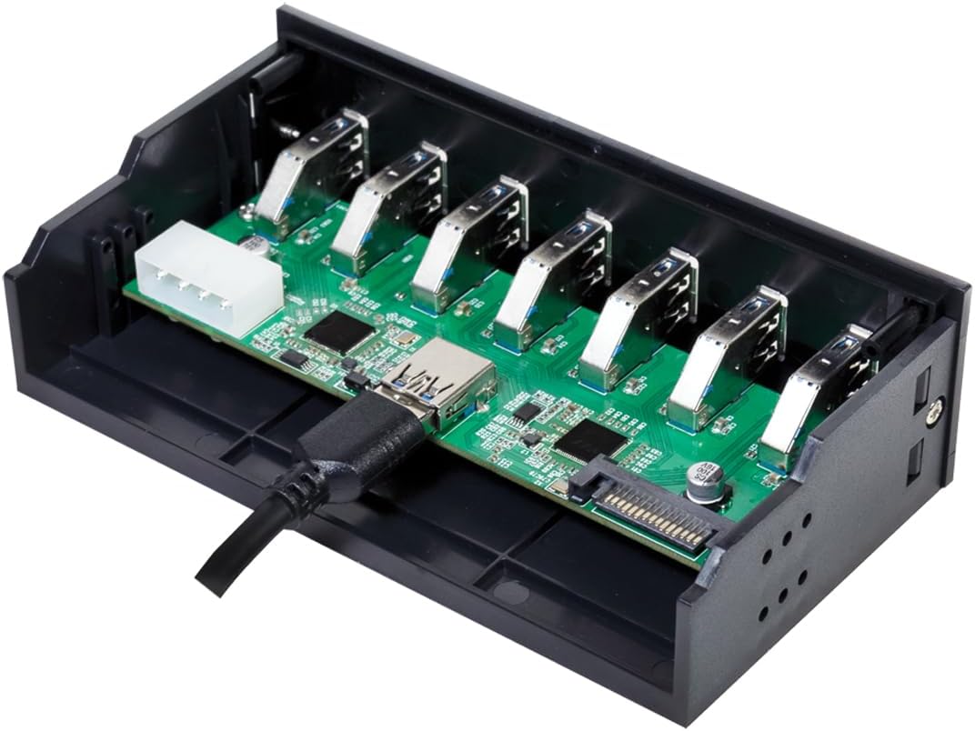 Hub USB Interno 5,25'' 7 porte USB 3.2 Gen1 con Ricarica Veloce - Logilink IUSB-CARD-342