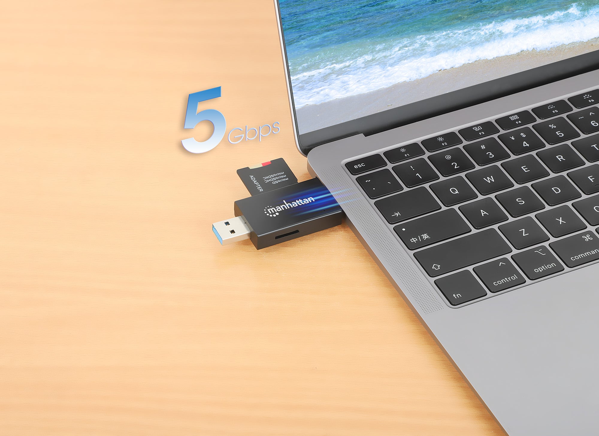 Lettore/Scrittore USB 3.0 Combo USB-C™/USB-A Multi-Schede - Manhattan IUSB-CARD-735