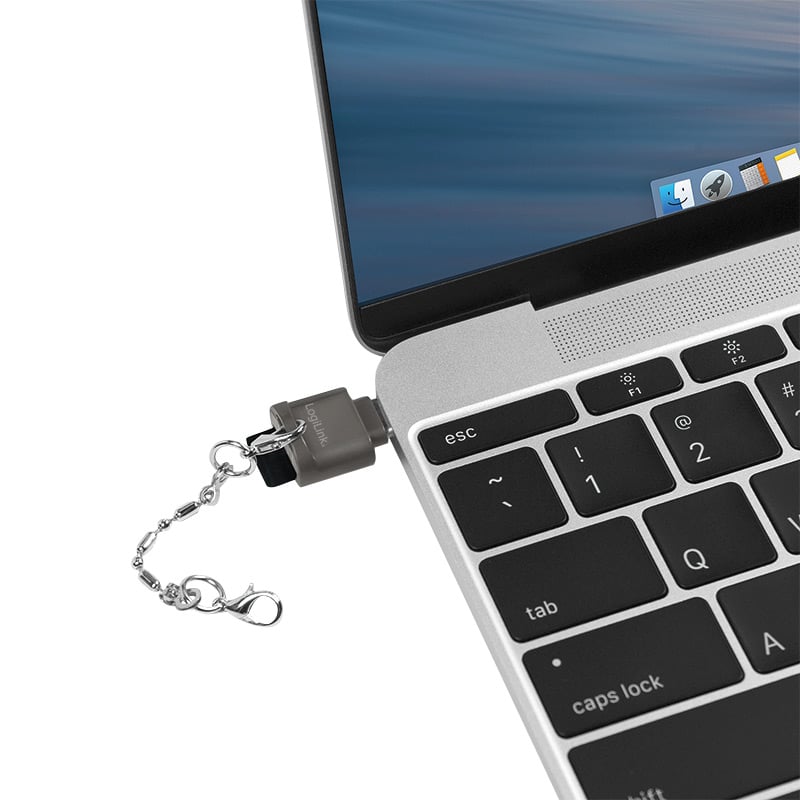 Lettore OTG di MicroSD Connettore USB-C™ con Portachiavi - Logilink IUSB-CARD-C039