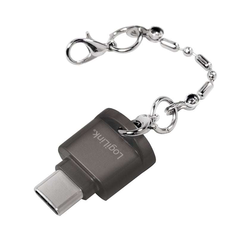 Lettore OTG di MicroSD Connettore USB-C™ con Portachiavi - Logilink IUSB-CARD-C039