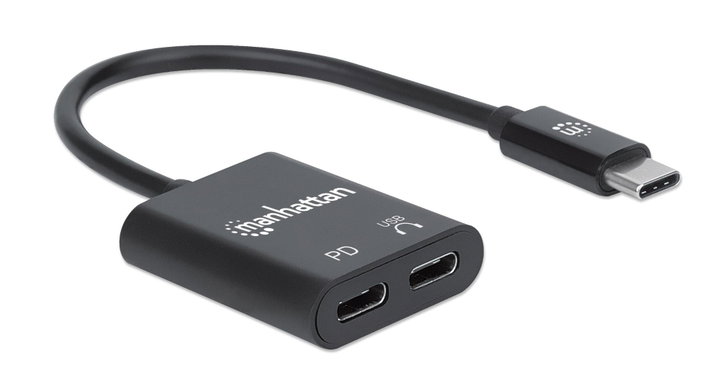 Adattatore Audio USB-C Maschio 2x USB-C Femmina - Manhattan IUSB-DAC-348