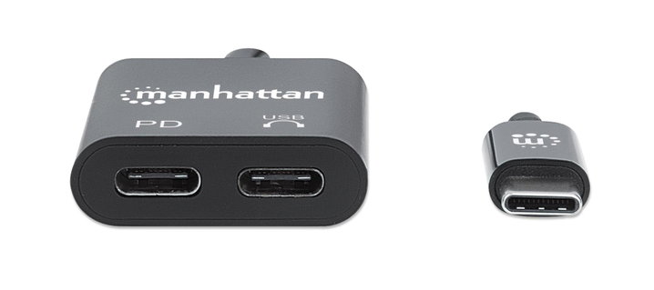 Adattatore Audio USB-C Maschio 2x USB-C Femmina - Manhattan IUSB-DAC-348