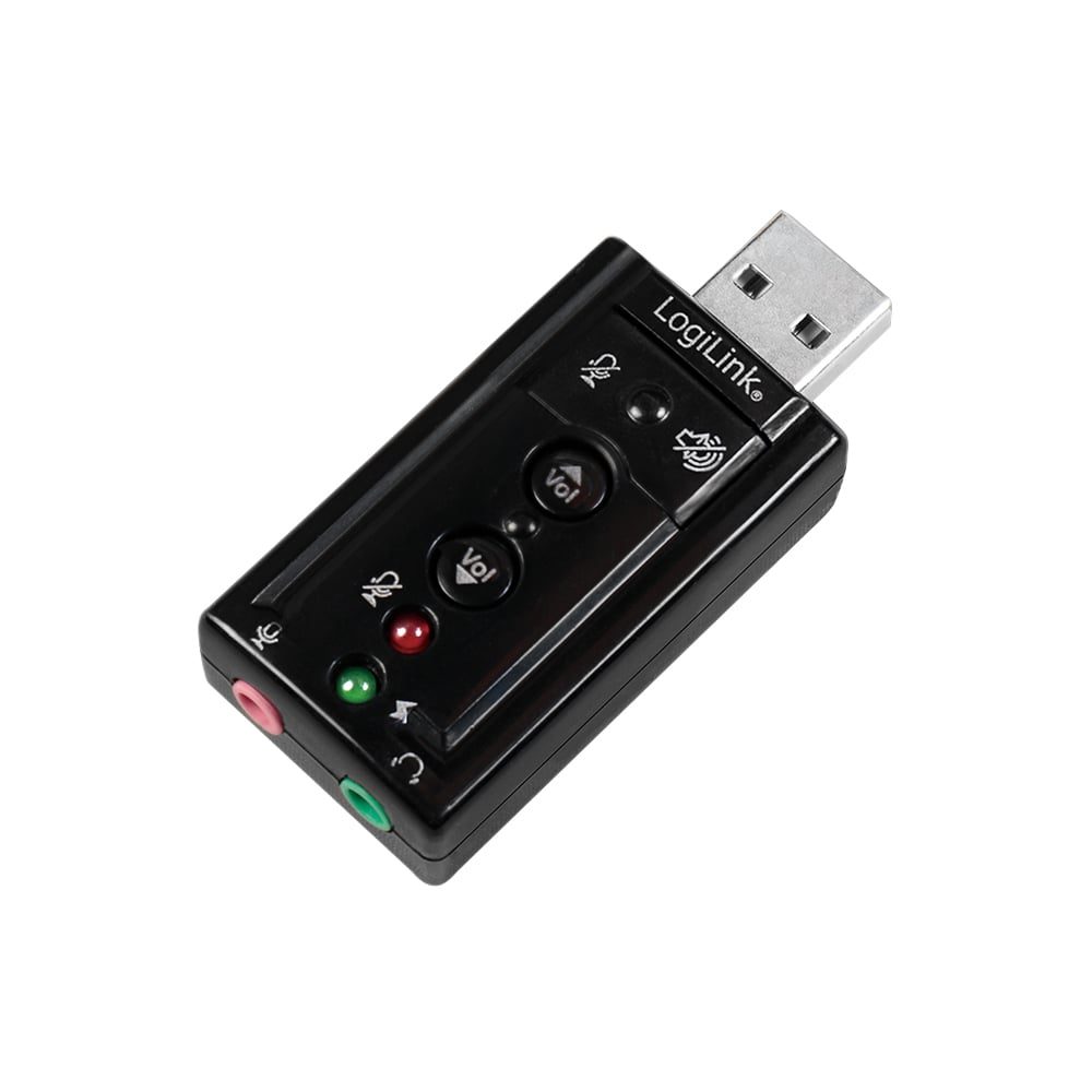 Scheda Audio Stereo USB 2.0 Virtual 7.1 Canali, Nero - Logilink IUSB-DAC-871L