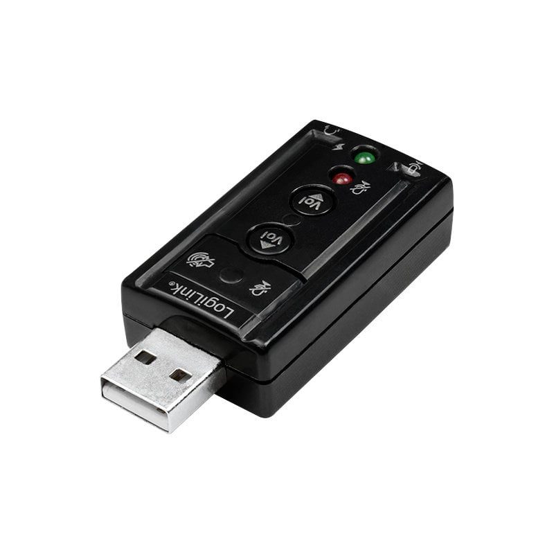 Scheda Audio Stereo USB 2.0 Virtual 7.1 Canali, Nero - Logilink IUSB-DAC-871L