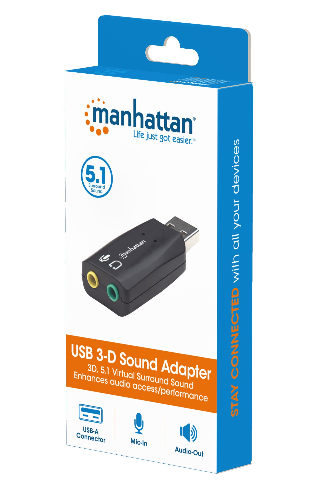 Scheda audio USB suono 3D - Manhattan IUSB-DAC-879