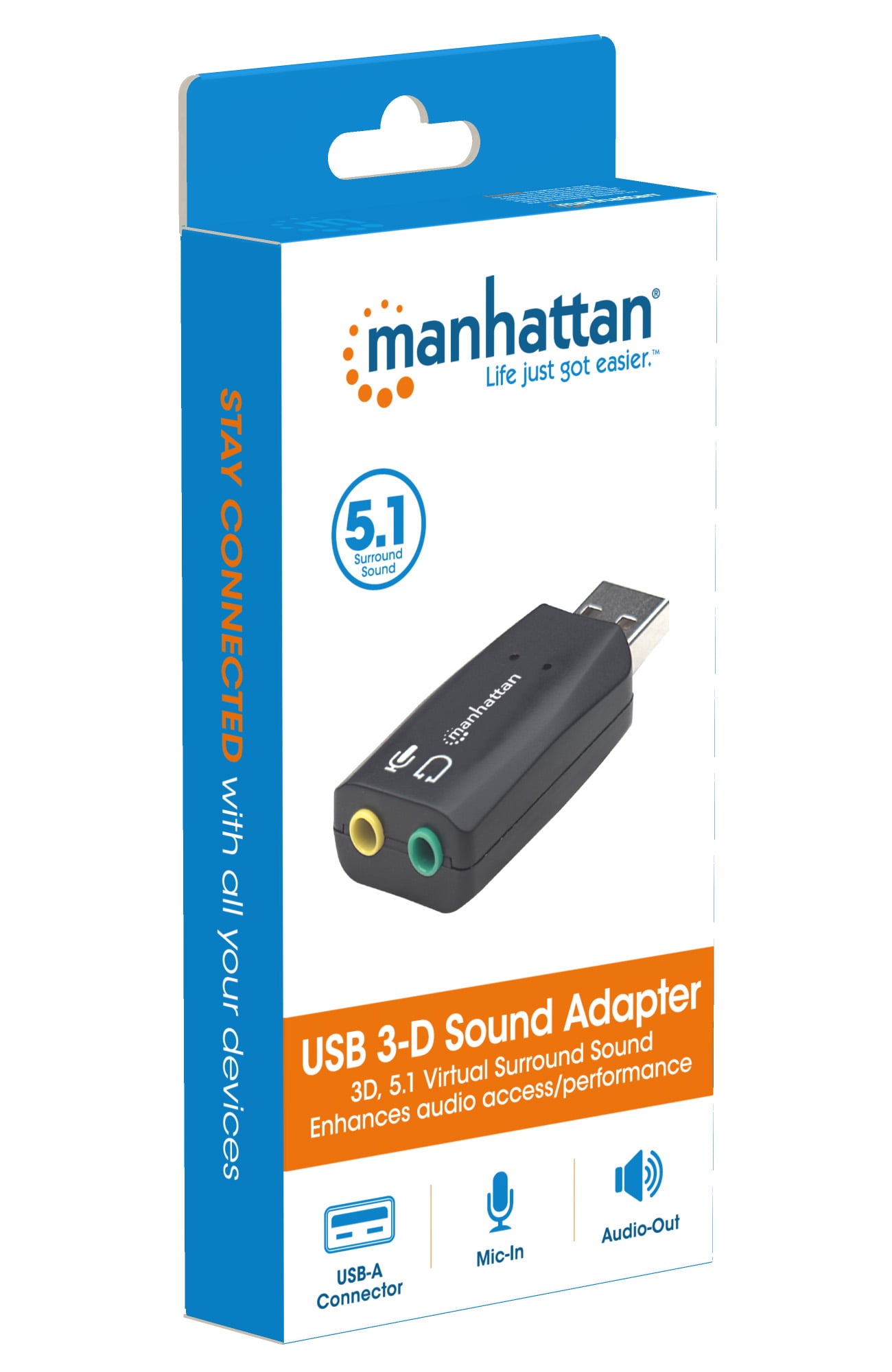 Scheda audio USB suono 3D - Manhattan IUSB-DAC-879