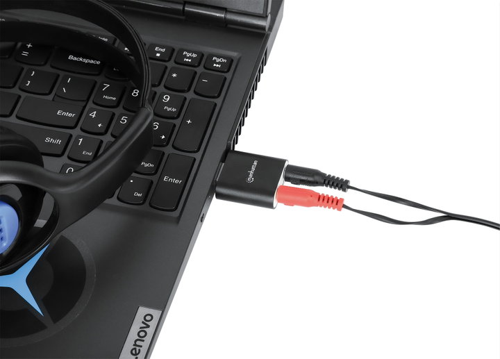 Hi-Speed Stereo 2.1 USB sound card - Manhattan IUSB-DAC- 879 E