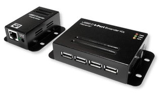 Extender USB 2.0 su Cat5/5e/6 fino a 50m, Hub 4 Porte - Logilink IUSB-EXTEND-POE4U