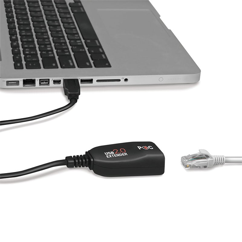 Extender USB Cat5E Cat6 fino a 50m, POC, Nero - Logilink IUSB-EXTEND-POEPL