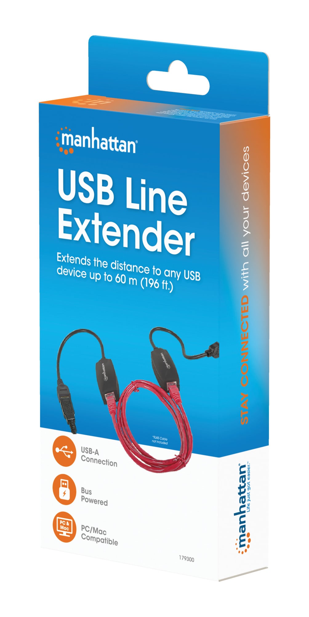 Extender USB su Cavo Cat5E 60m - Manhattan IUSB-EXTEND