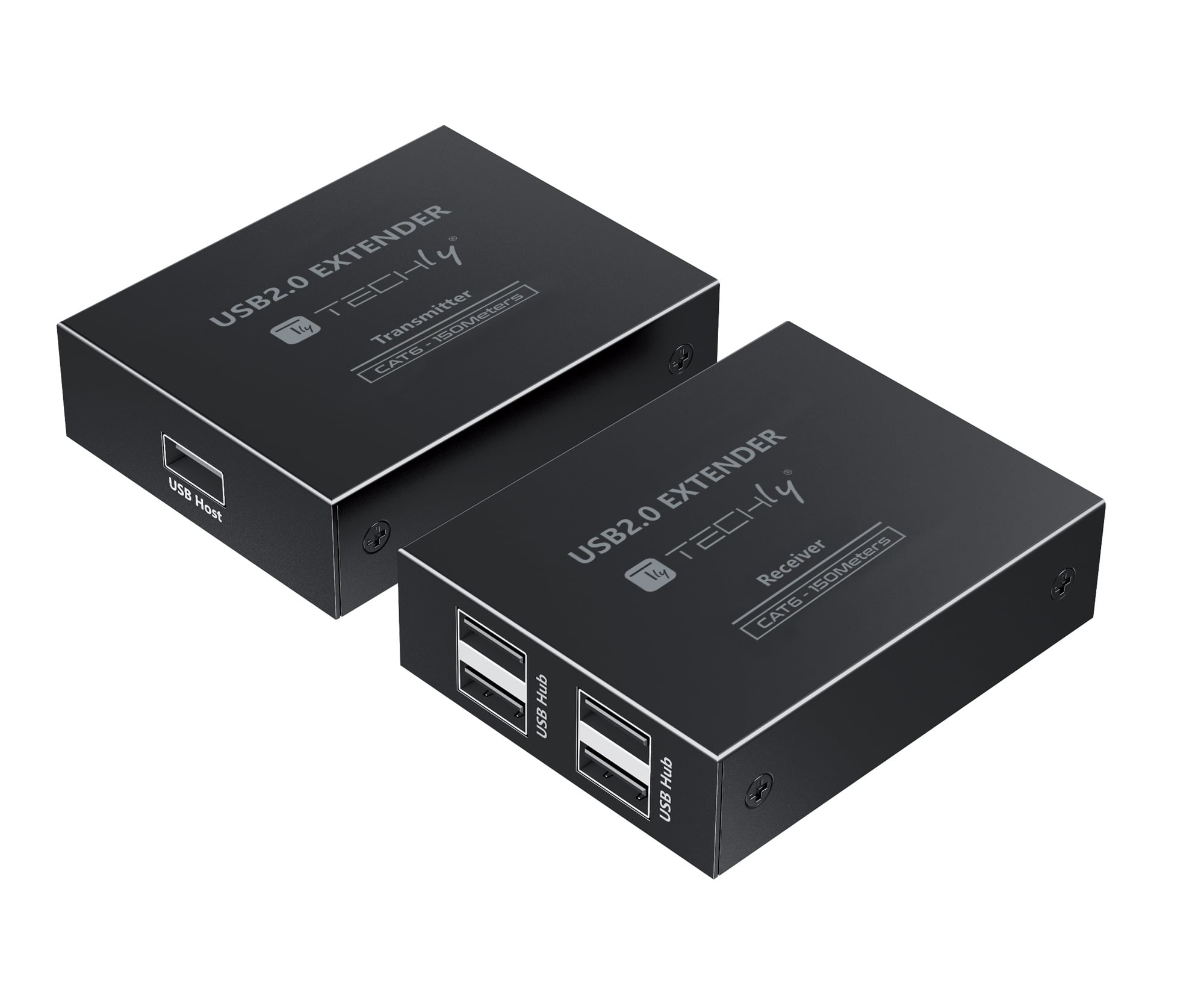 Extender USB 2.0 High-Speed 4 porte su cavo Cat6 150m - Techly IUSB-EXTEND1504P