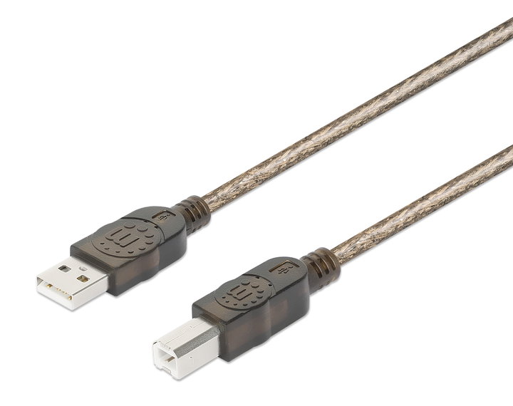 Cavo Prolunga Attivo USB 2.0 Hi-Speed A M / B M 15m Nero - Manhattan IUSB-REP15AB