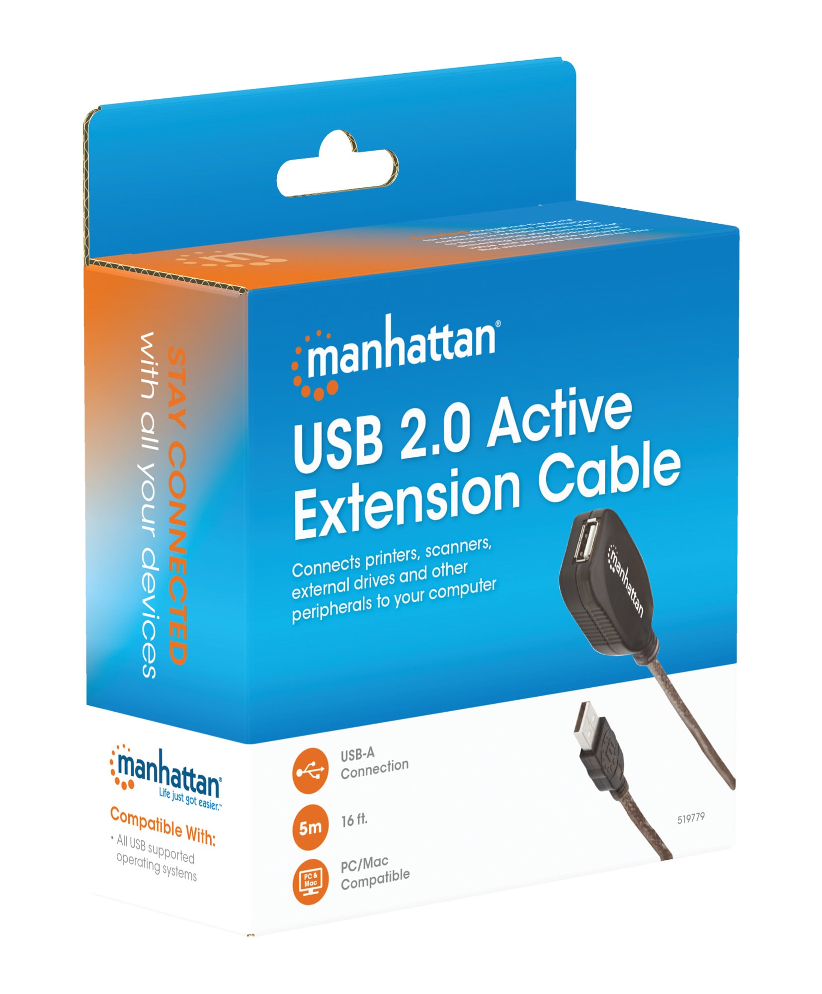 Ripetitore di Segnale USB 2.0 Alta Velocità 5m - Manhattan IUSB-REP20
