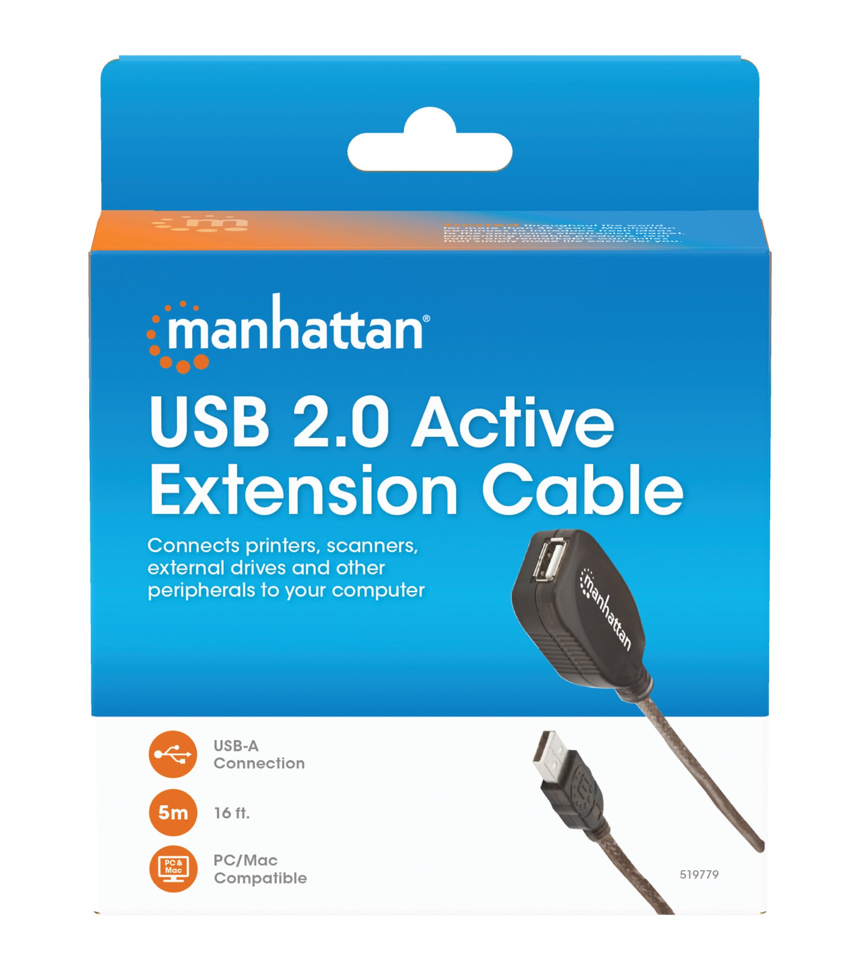 Ripetitore di Segnale USB 2.0 Alta Velocità 5m - Manhattan IUSB-REP20