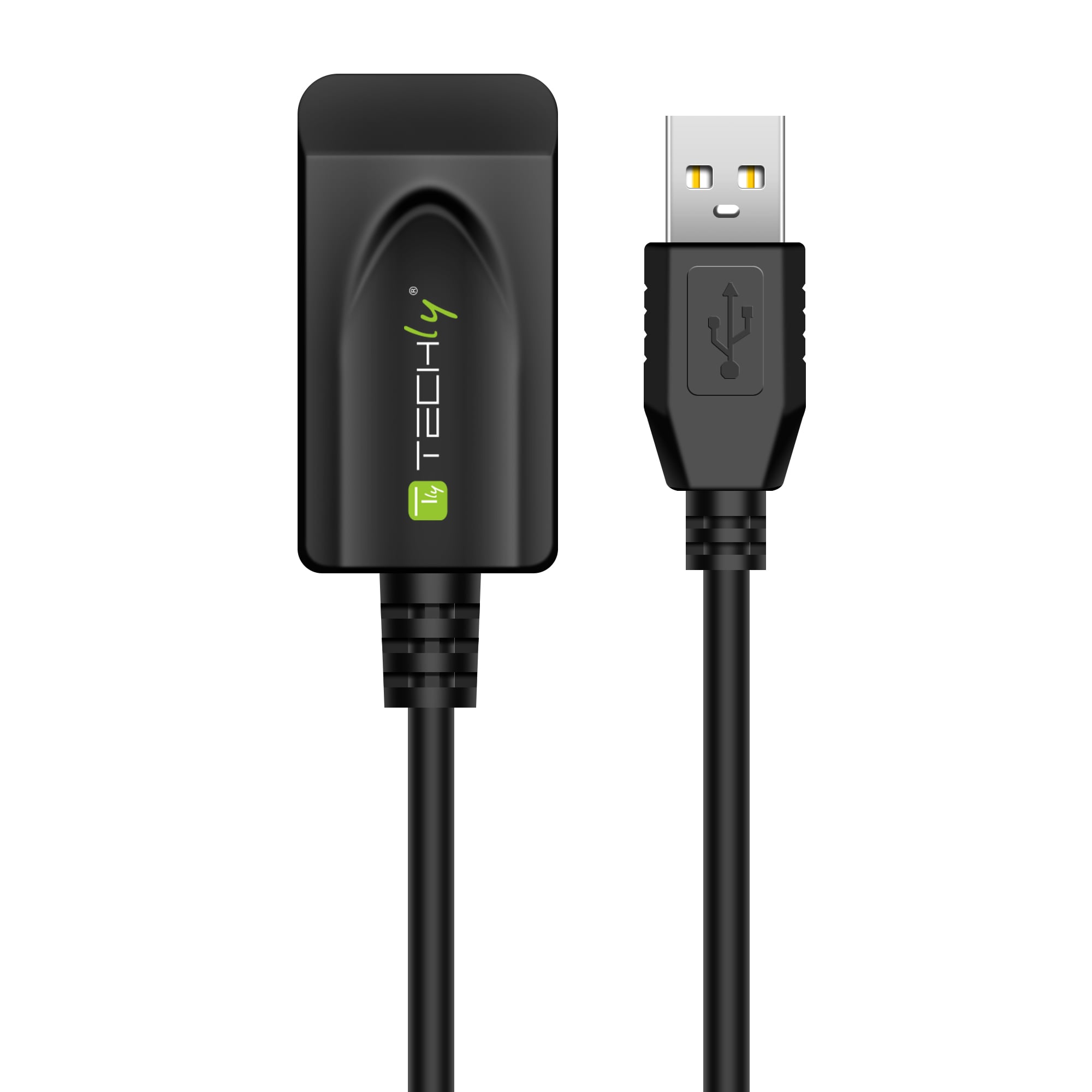 Extender USB Hi Speed Extensor 5 m Black - Techly IUSB-REP 20 TY