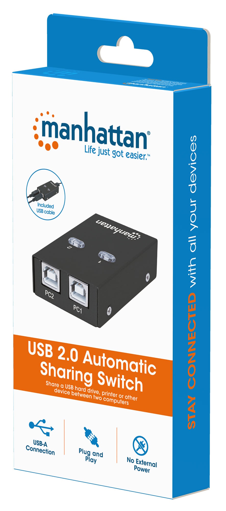 Switch automatico USB 2.0 Hi-Speed - Manhattan IUSB-SW-2005